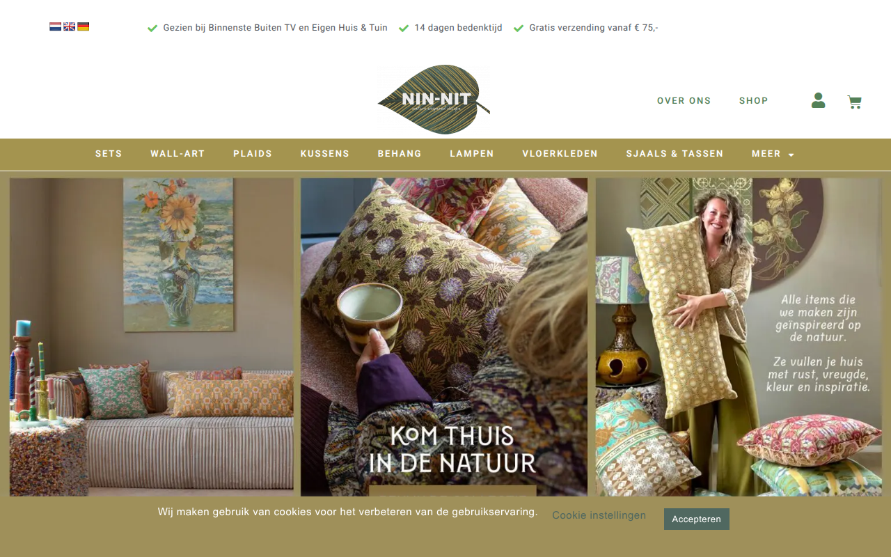 Screenshot van nin-nit.nl