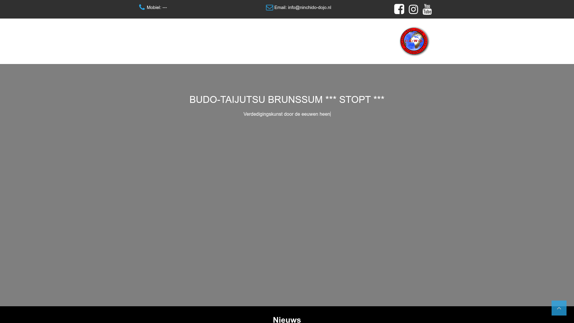 Screenshot van ninchido-dojo.nl