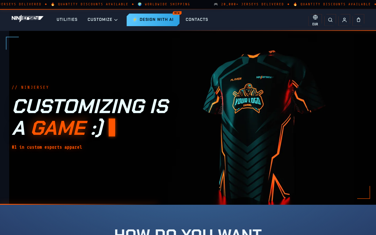 Screenshot van ninjersey.com