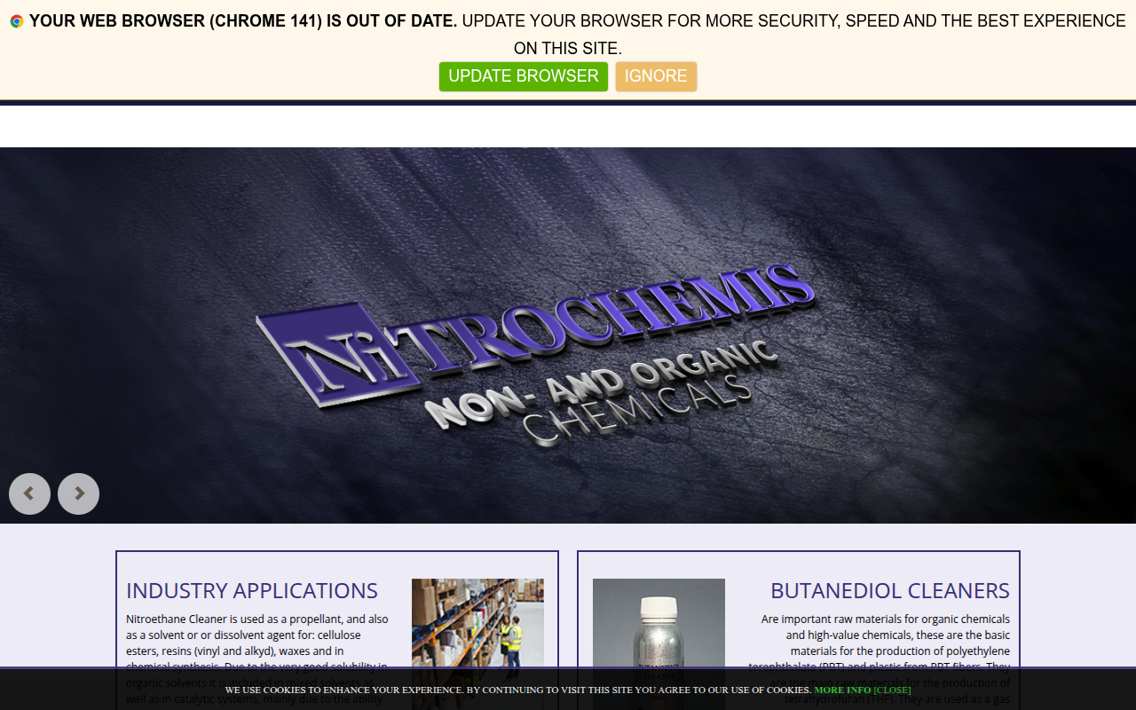 Screenshot van nitrochemis.com