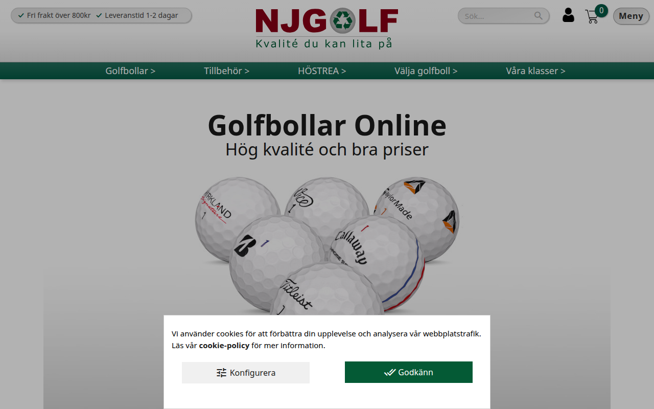 Screenshot van njgolf.se