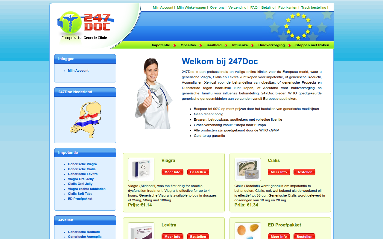 Screenshot van nl.247-doc.com
