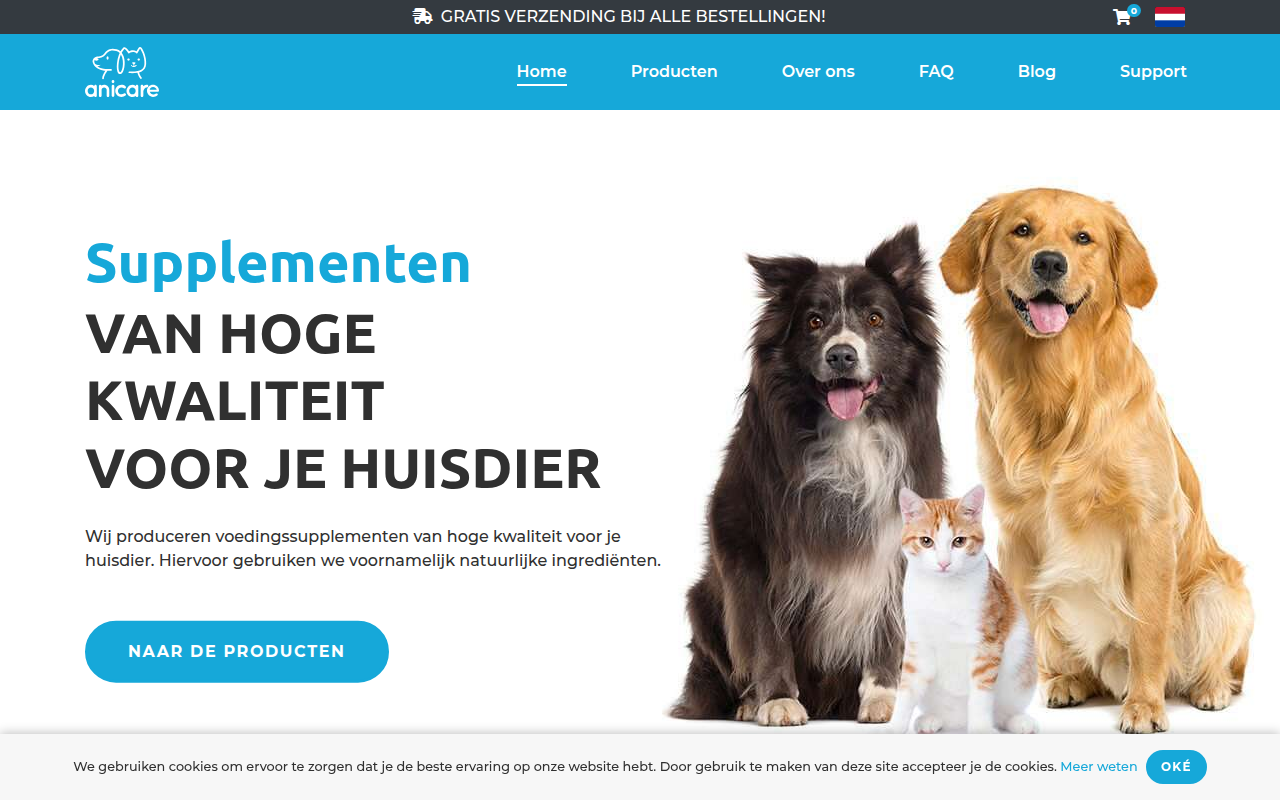Screenshot van nl.anicare.eu