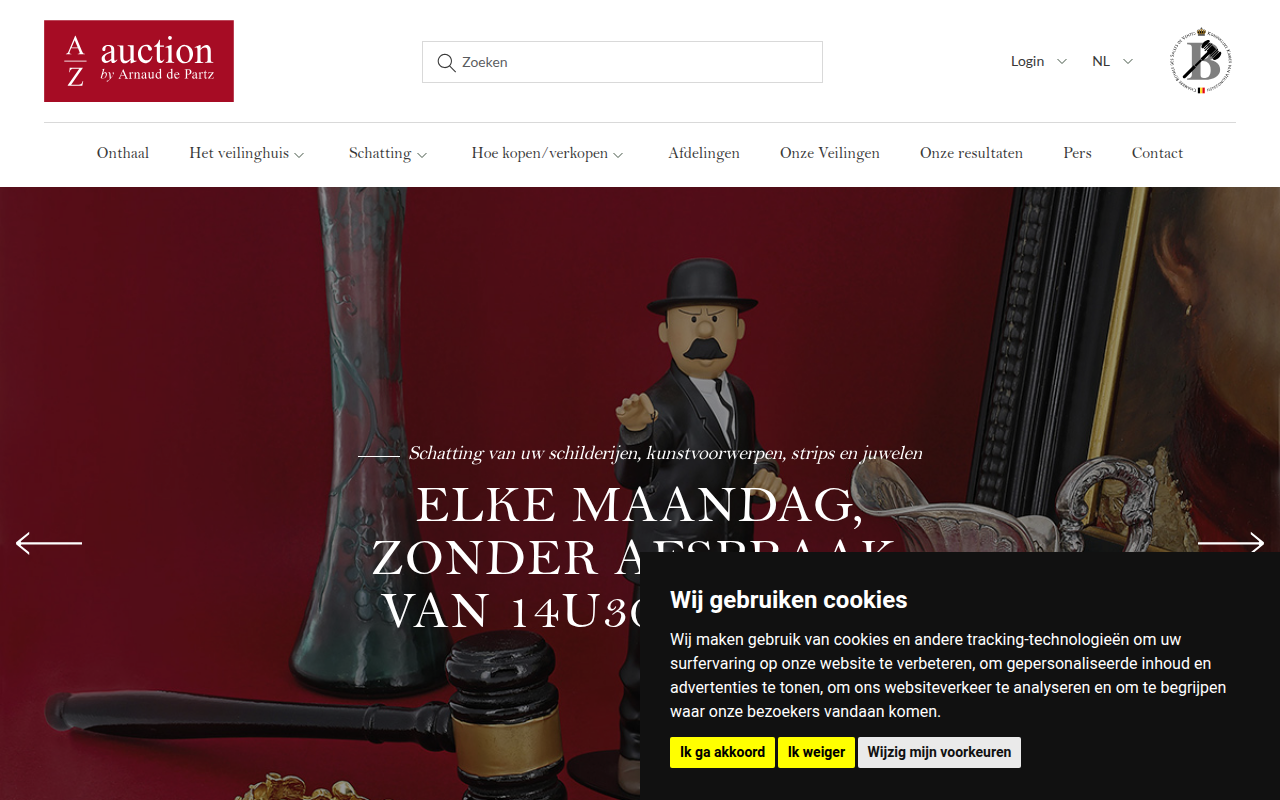 Screenshot van nl.azauction.be
