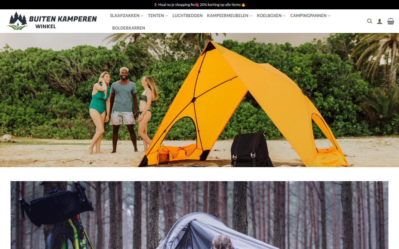 Screenshot van nl-campinguitrusting.com