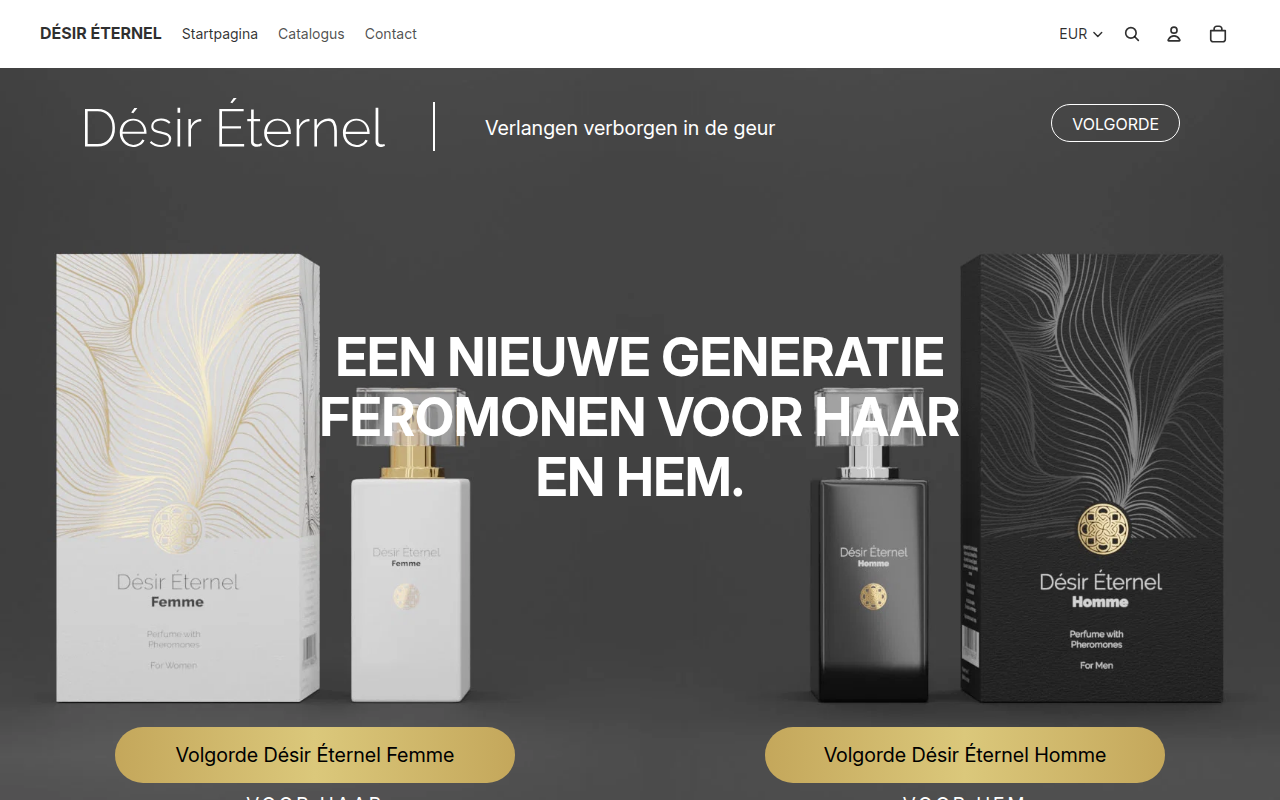 Screenshot van nl.desireternel.com