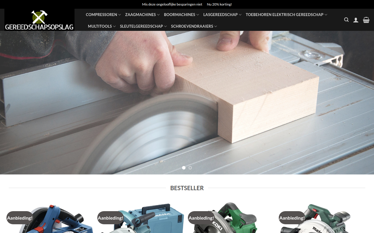 Screenshot van nl-gereedschap.com