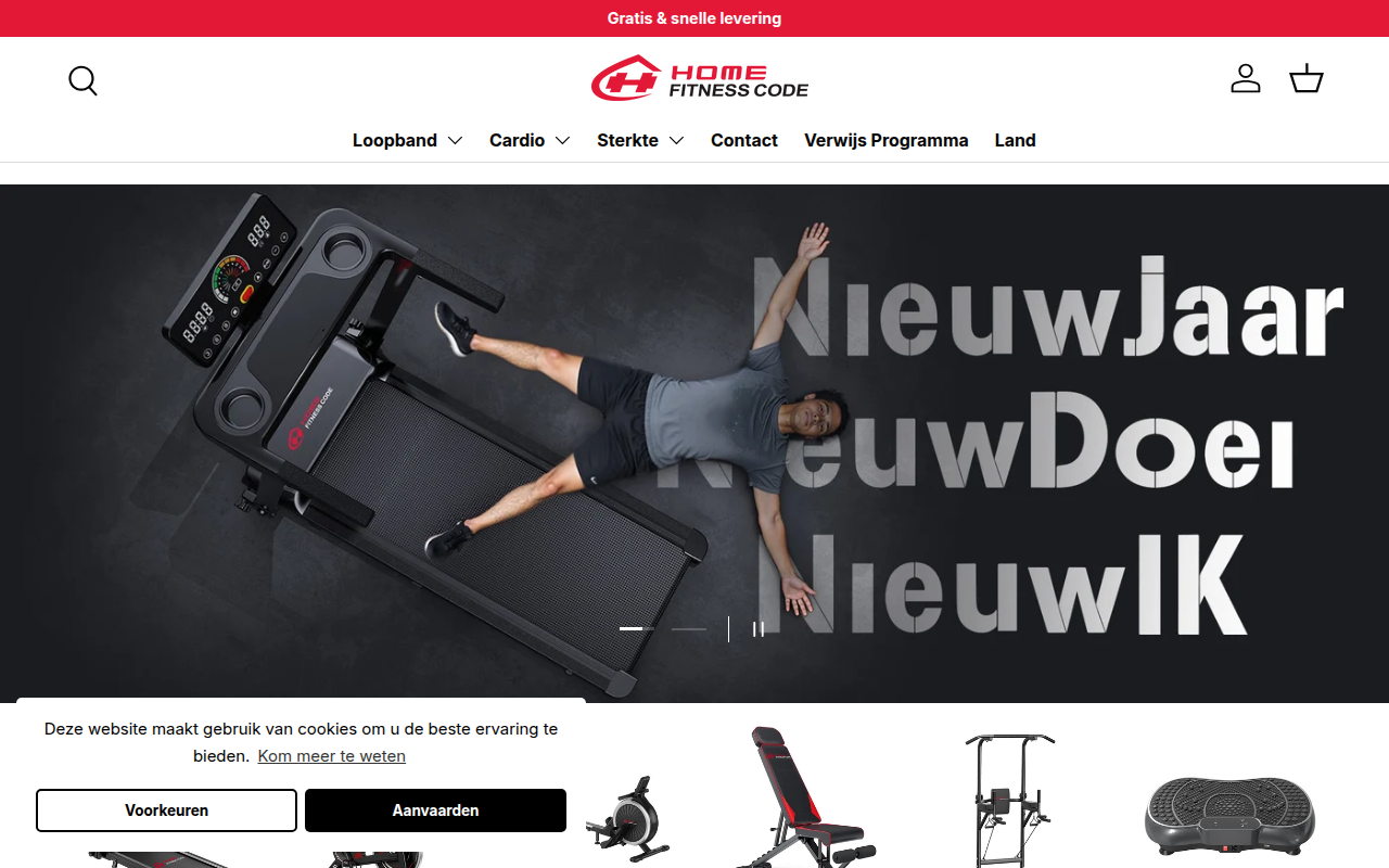 Screenshot van nl.homefitnesscode.com