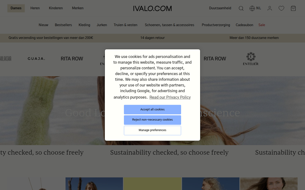 Screenshot van nl.ivalo.com