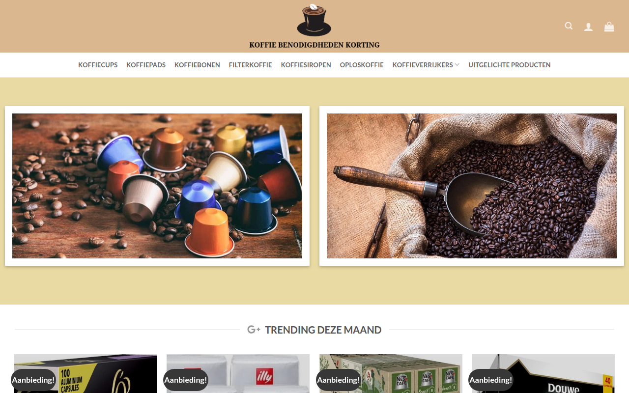 Screenshot van nl-koffiewinkel.com