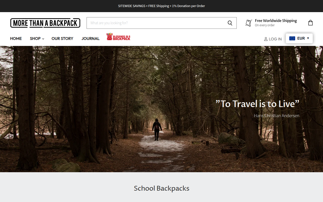 Screenshot van nl.morethanabackpack.com