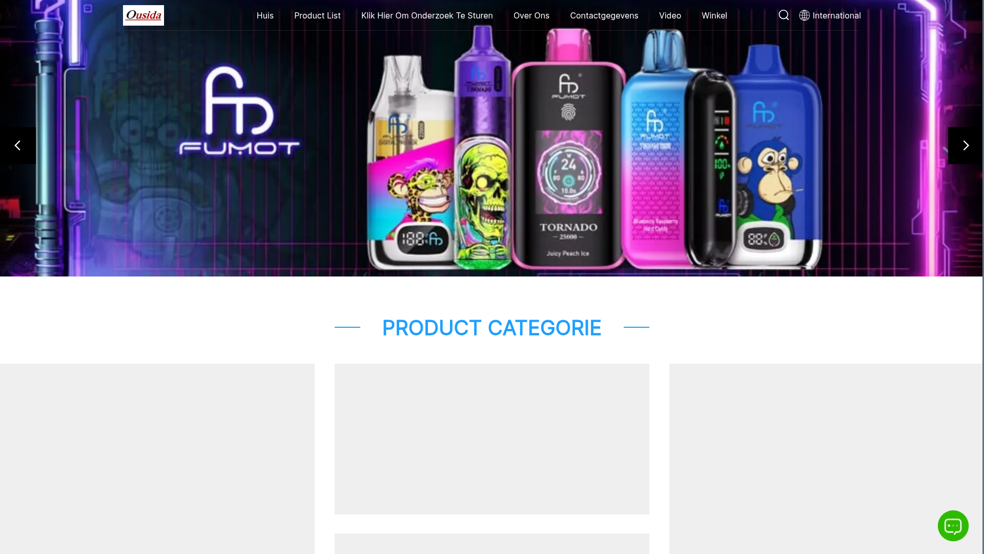 Screenshot van nl.osdvape.com