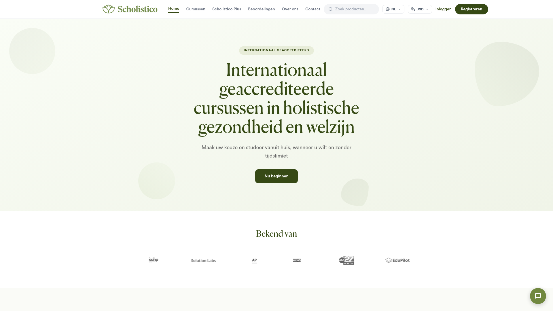 Screenshot van nl.scholistico.com