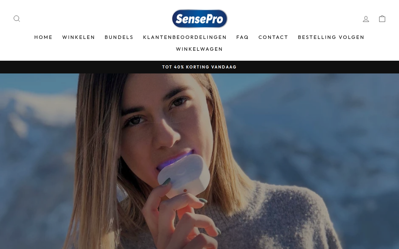 Screenshot van nl.sensepro-toothbrush.com