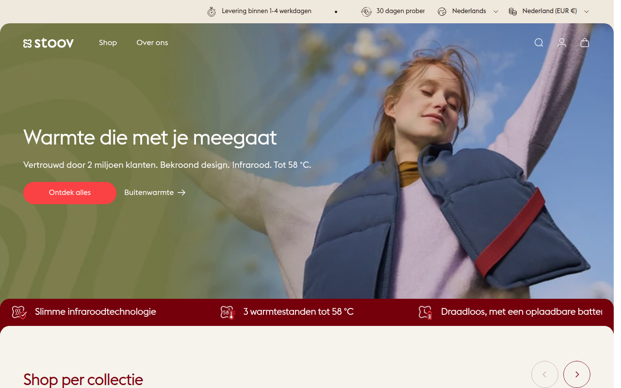 Screenshot van nl.stoov.com