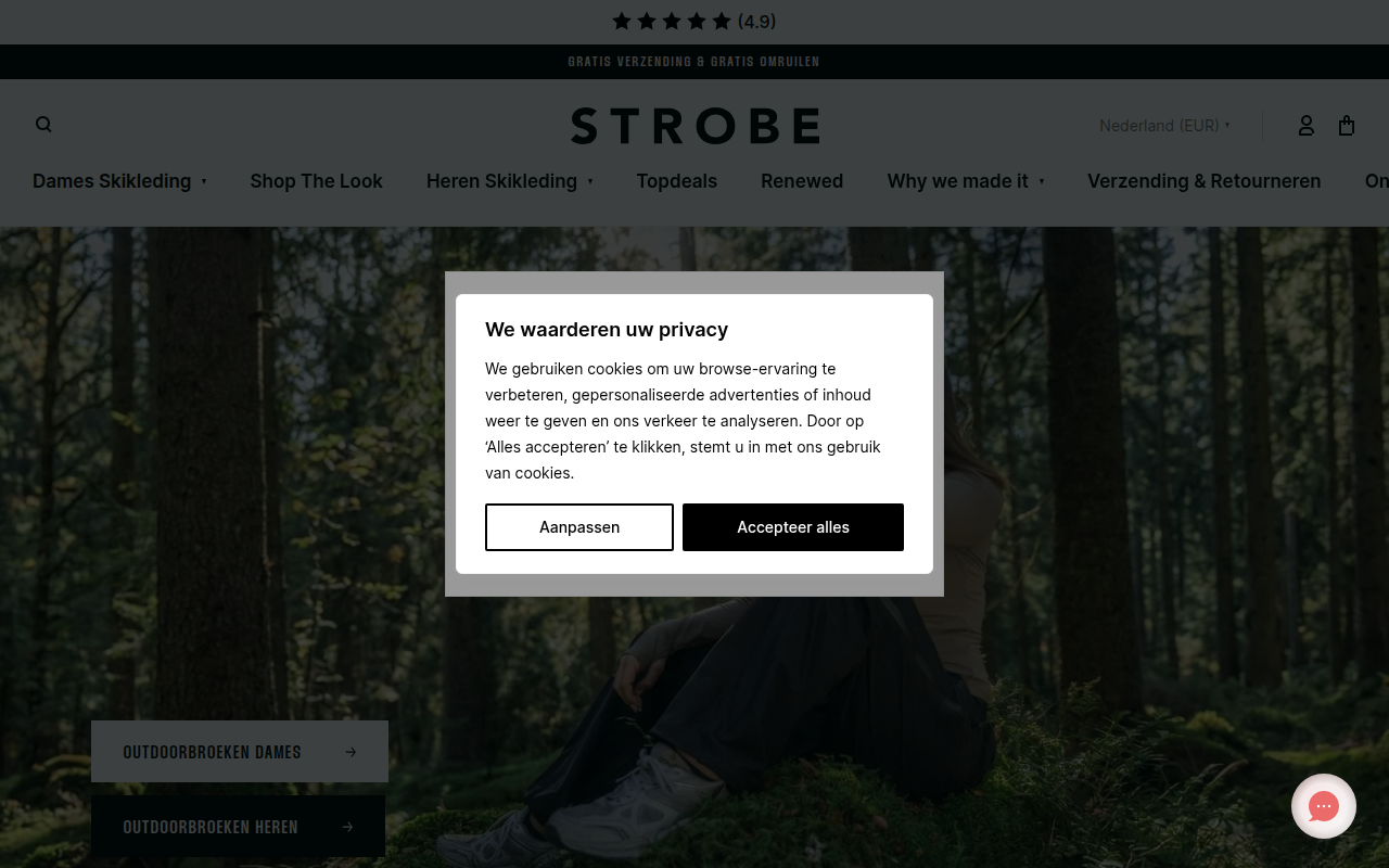 Screenshot van nl.strobebrand.com