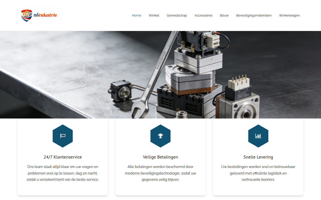 Screenshot van nlindustrie.com