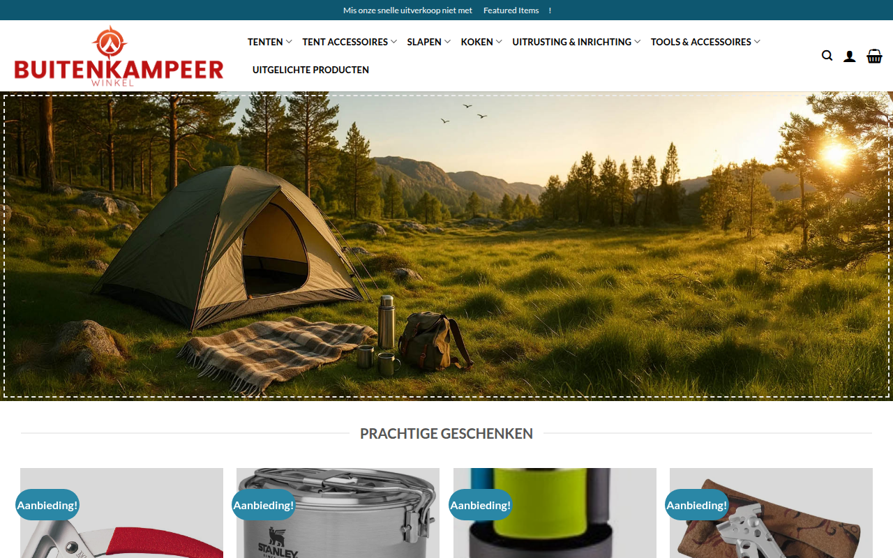 Screenshot van nlkampeerwinkel.com