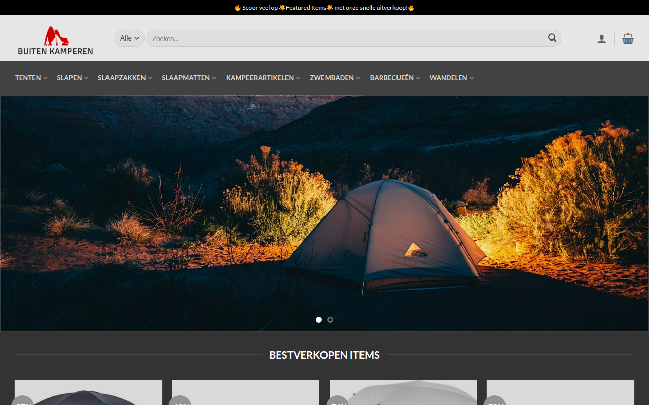 Screenshot van nltentwinkel.com