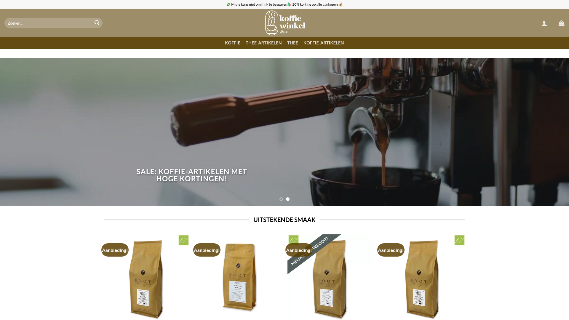 Screenshot van nltheekoffie.com