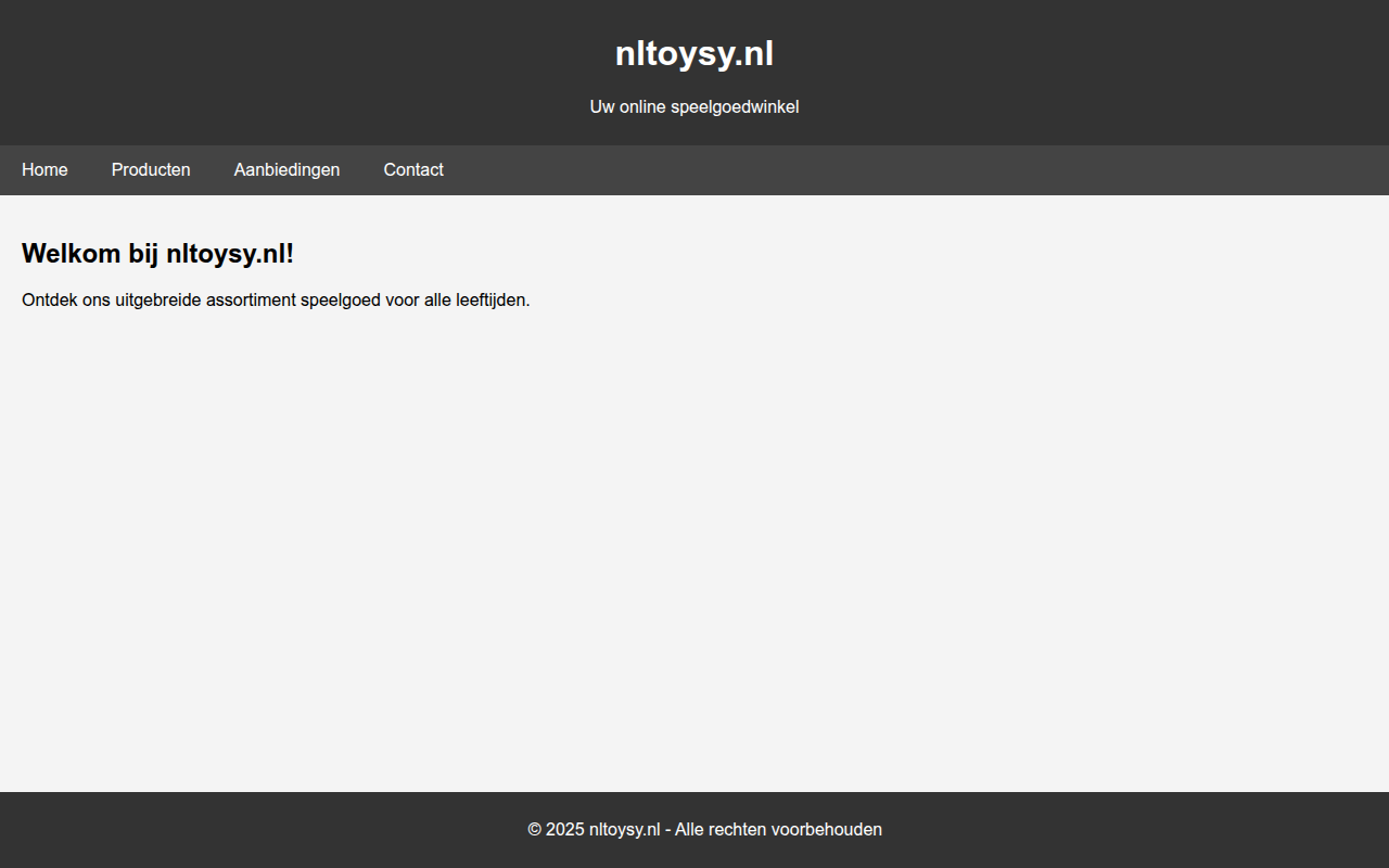 Screenshot van nltoysy.nl