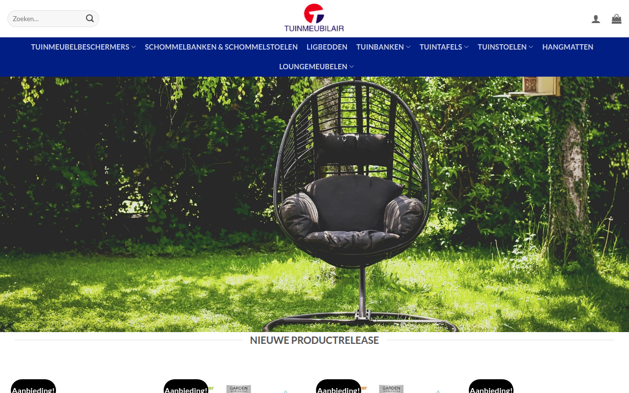 Screenshot van nltuinmeubelenwinkel.com