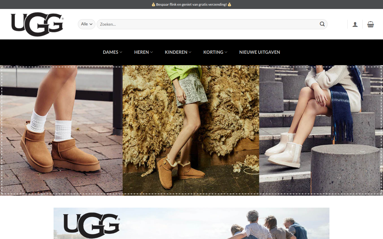 Screenshot van nluggschoenen.com