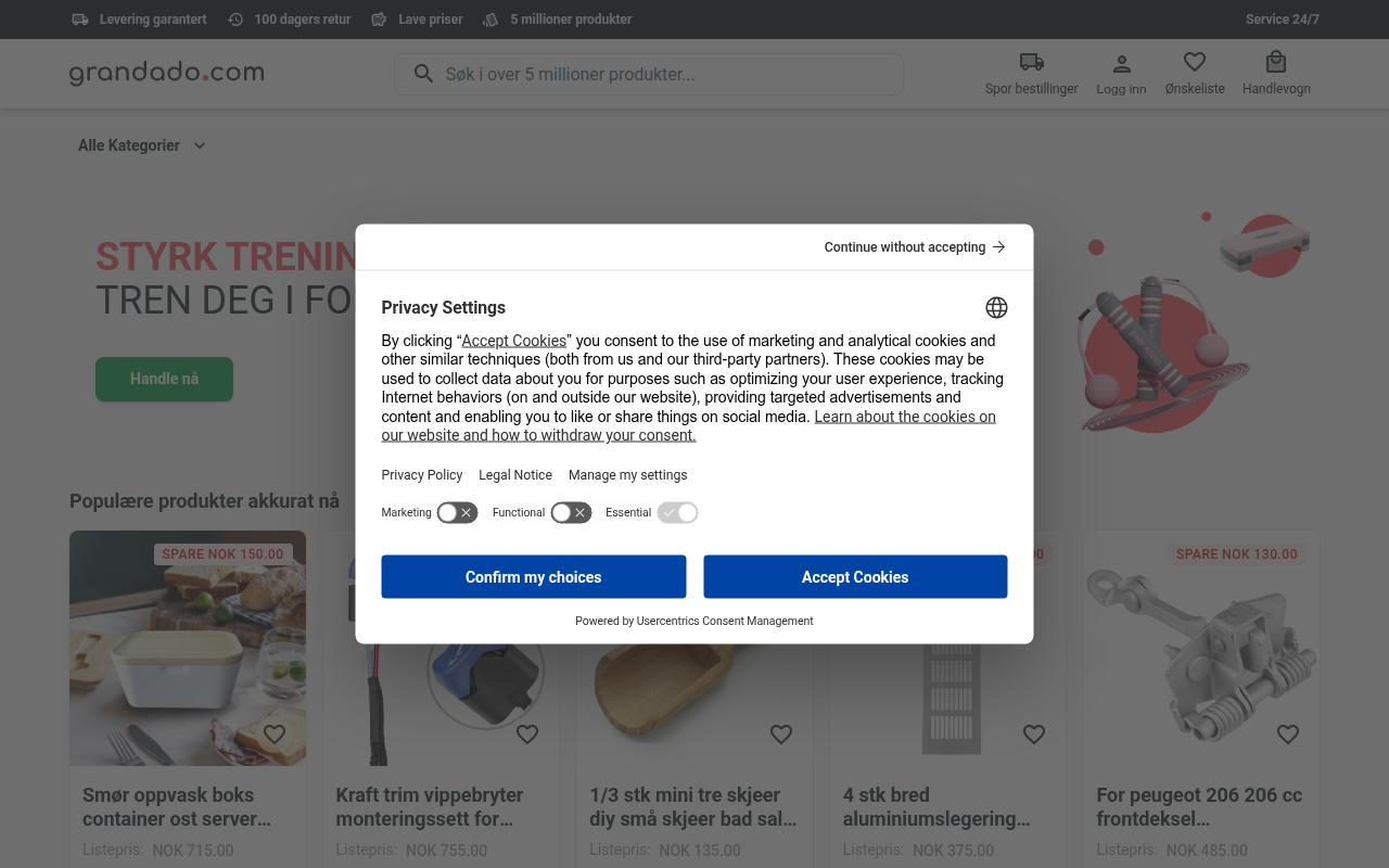 Screenshot van no.grandado.com