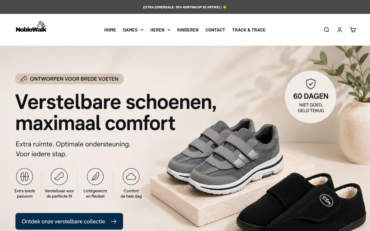 Screenshot van noblewalk.nl