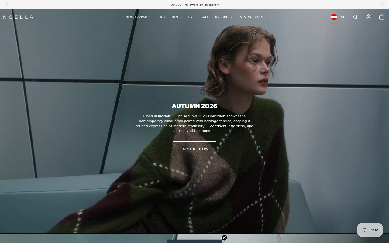 Screenshot van noellafashion.nl