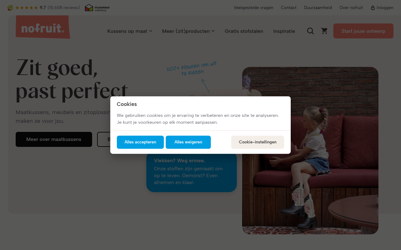 Screenshot van nofruit.nl