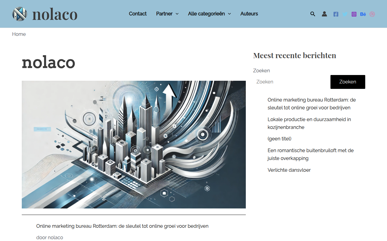 Screenshot van nolaco.nl