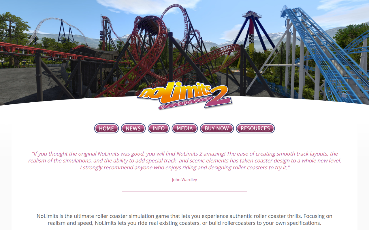 Screenshot van nolimitscoaster.com