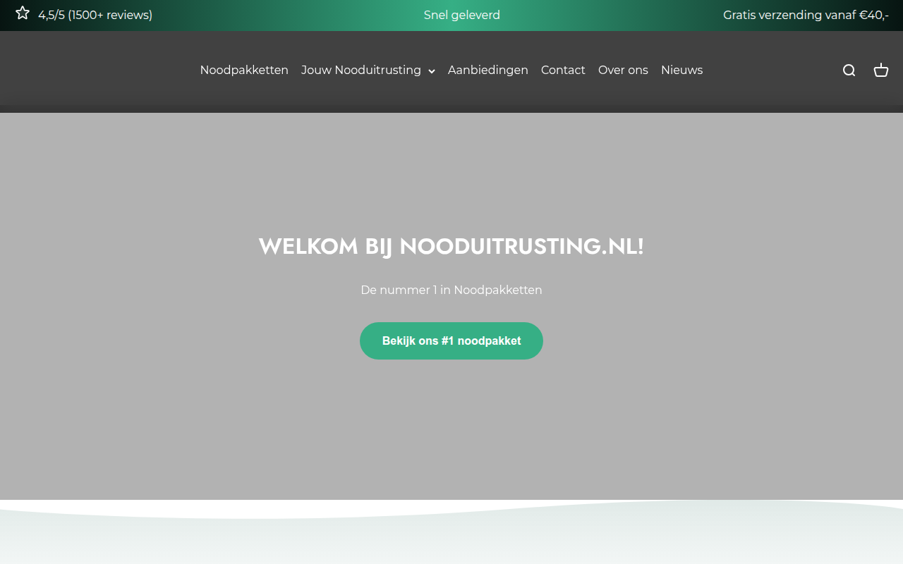 Screenshot van nooduitrusting.nl