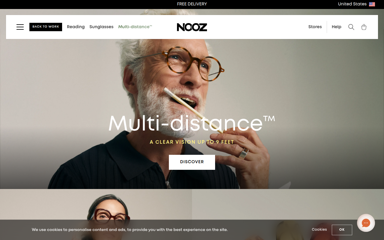 Screenshot van nooz-optics.com