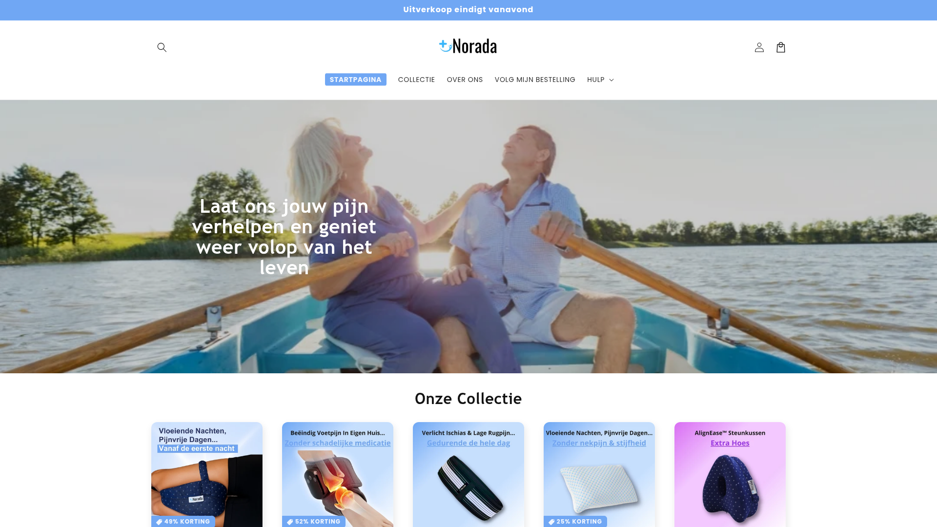 Screenshot van norada.nl
