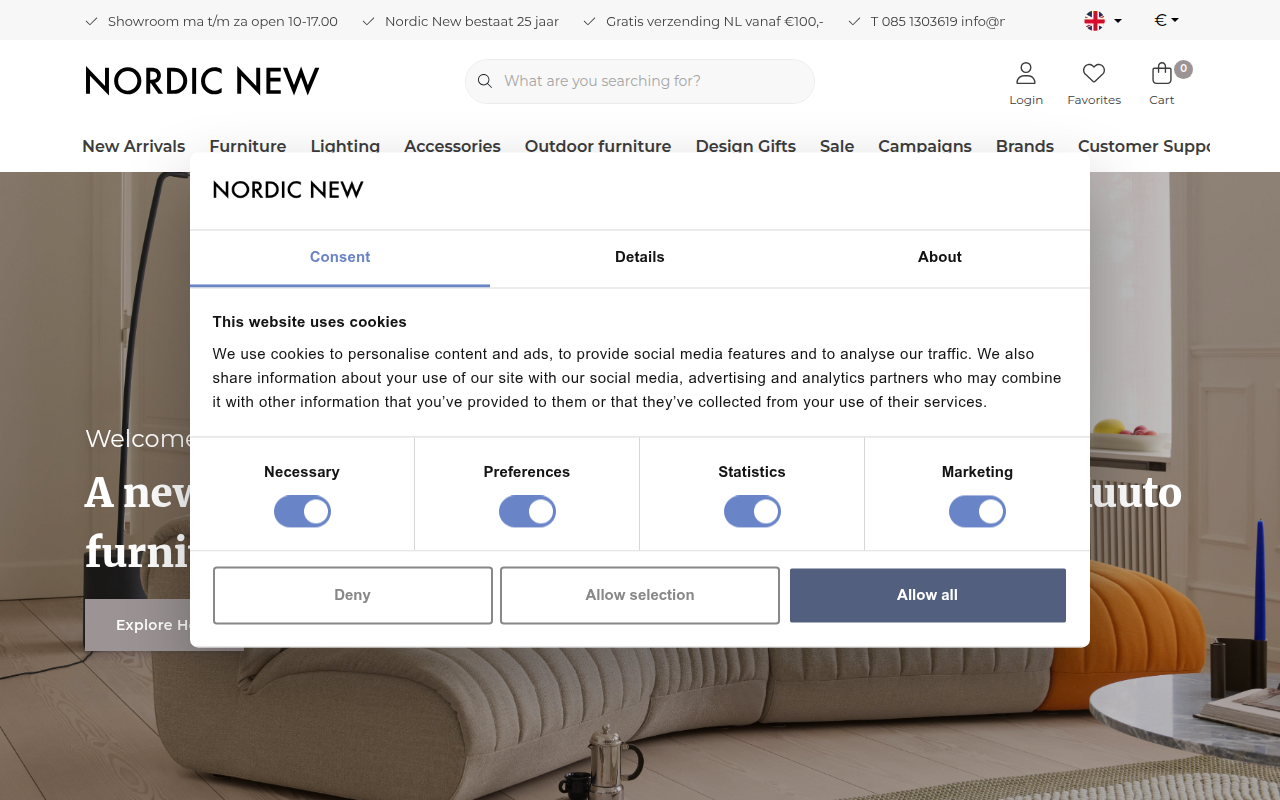 Screenshot van nordicnew.nl