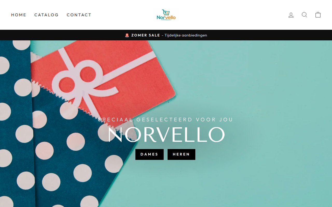 Screenshot van norvello.nl
