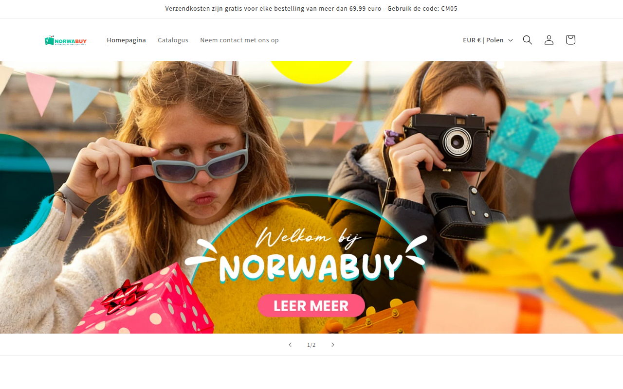 Screenshot van norwabuy.com
