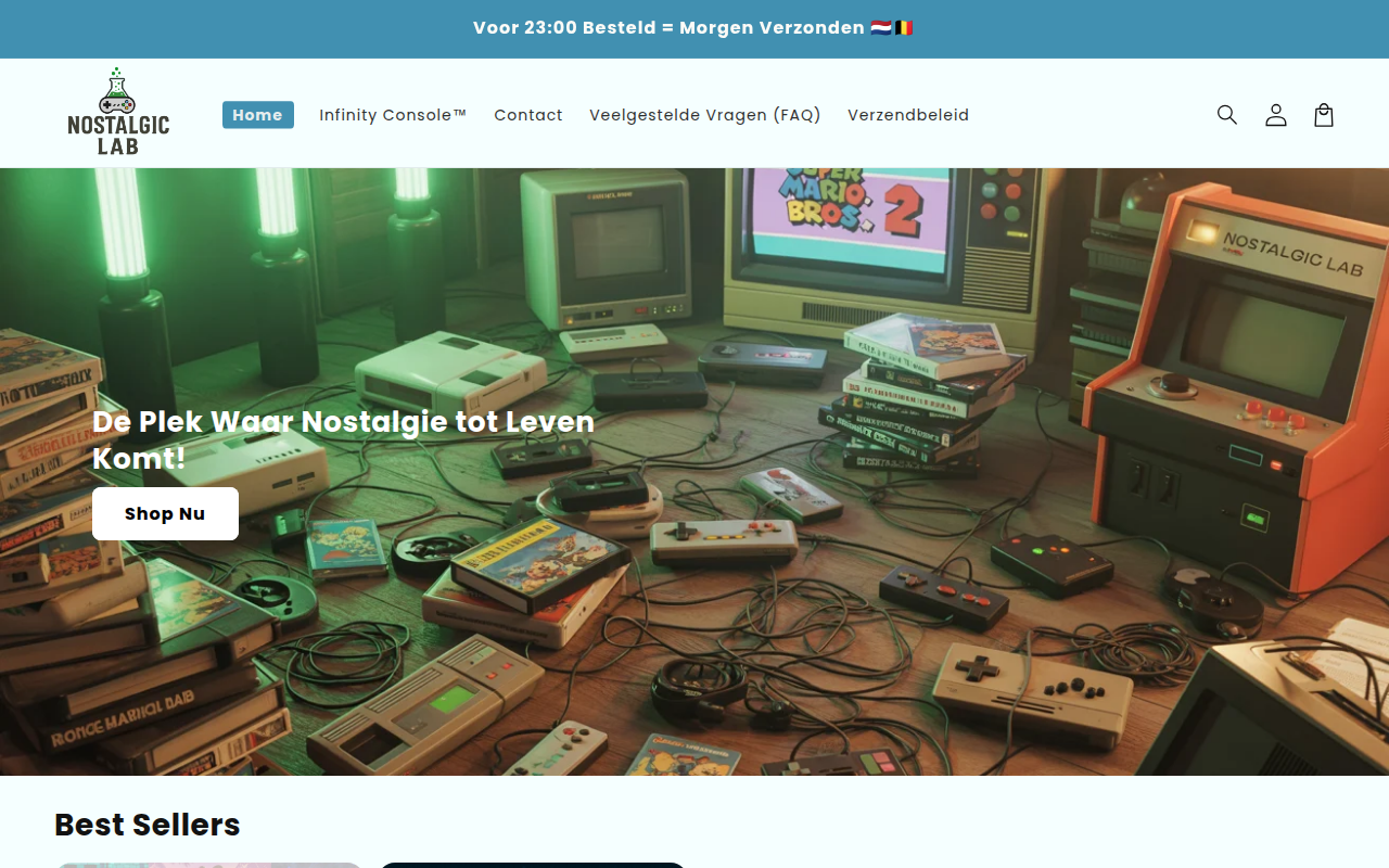 Screenshot van nostalgiclab.nl