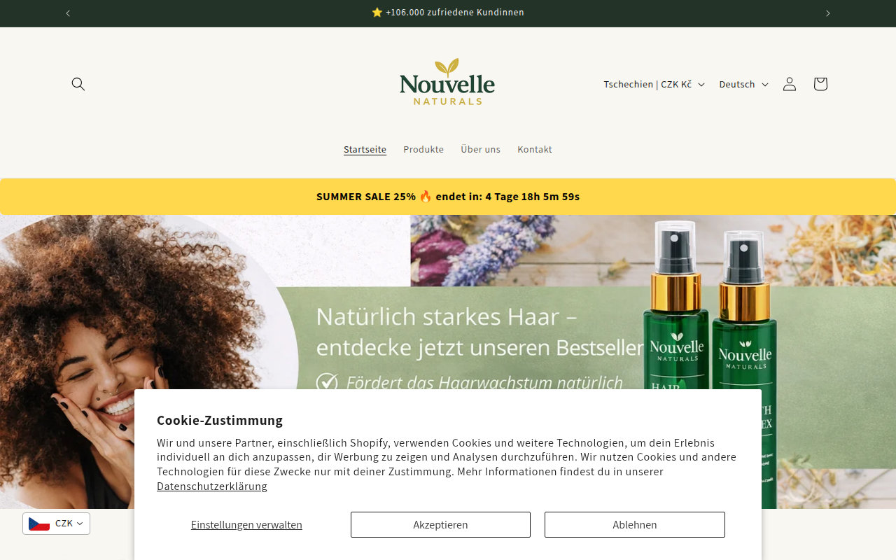 Screenshot van nouvellenaturals.com