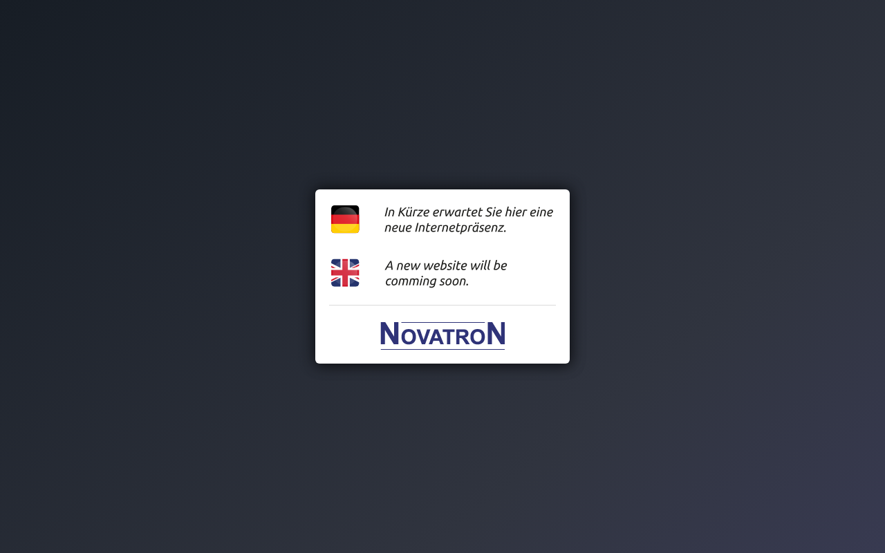 Screenshot van novatron.de