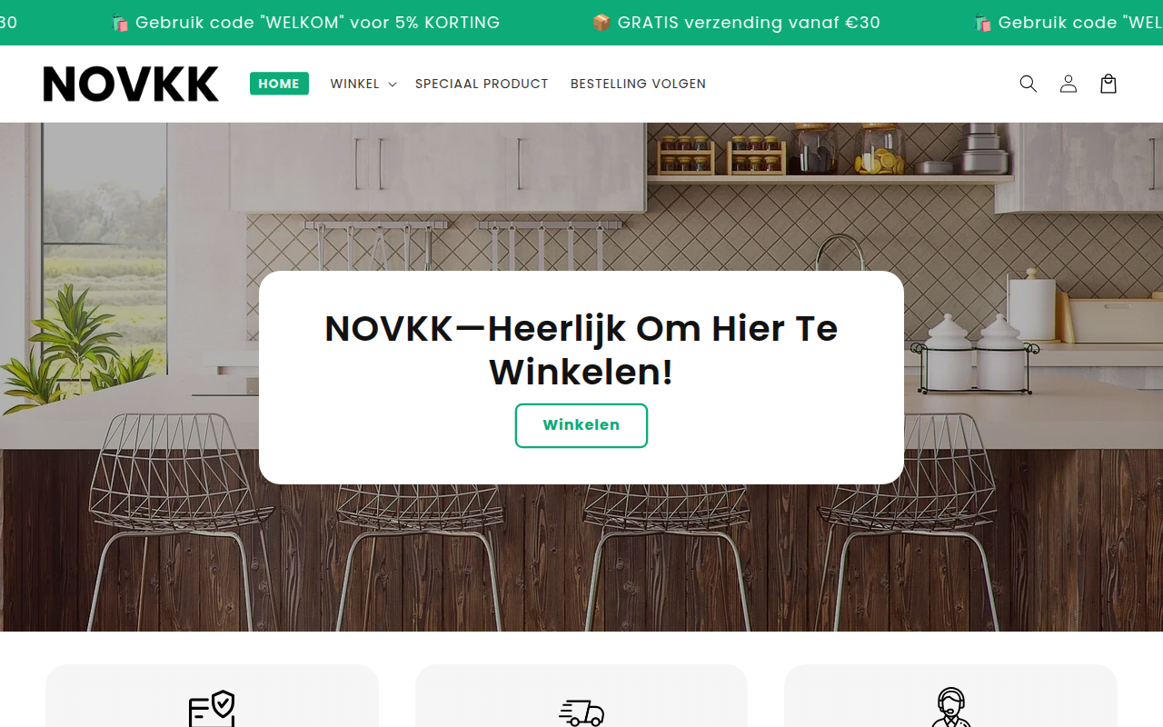 Screenshot van novkk.nl