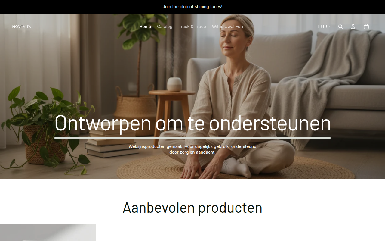 Screenshot van novo-vita.de