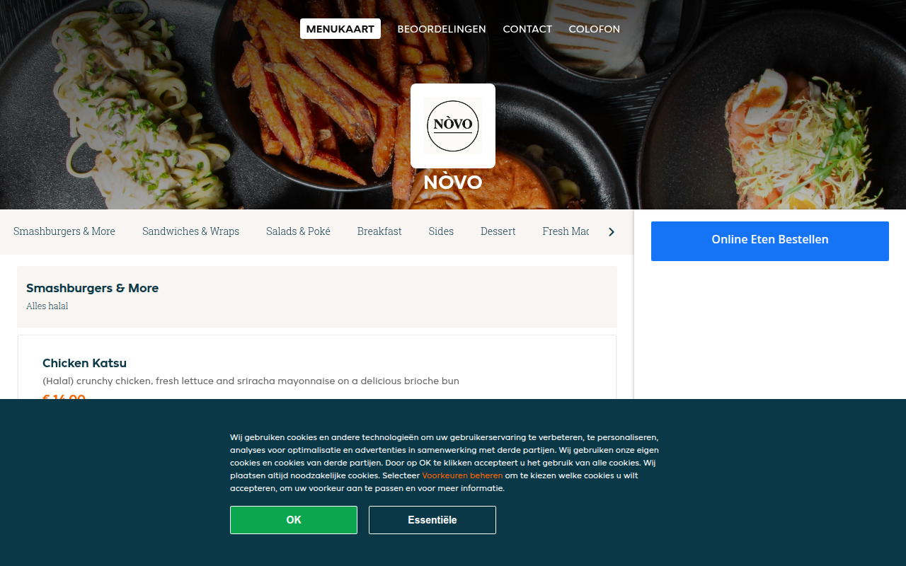 Screenshot van novoamsterdam.nl
