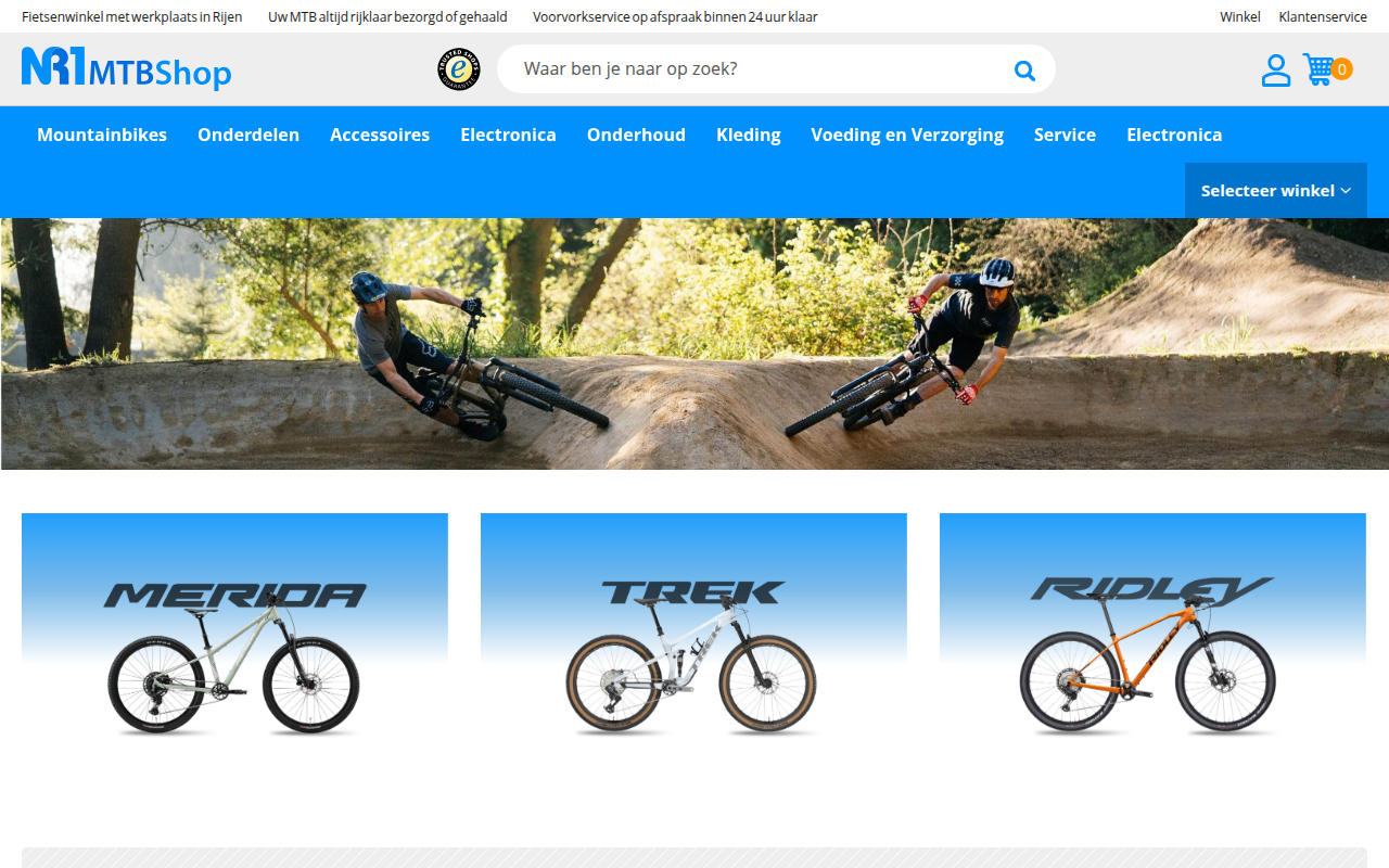 Screenshot van nr1mtbshop.nl