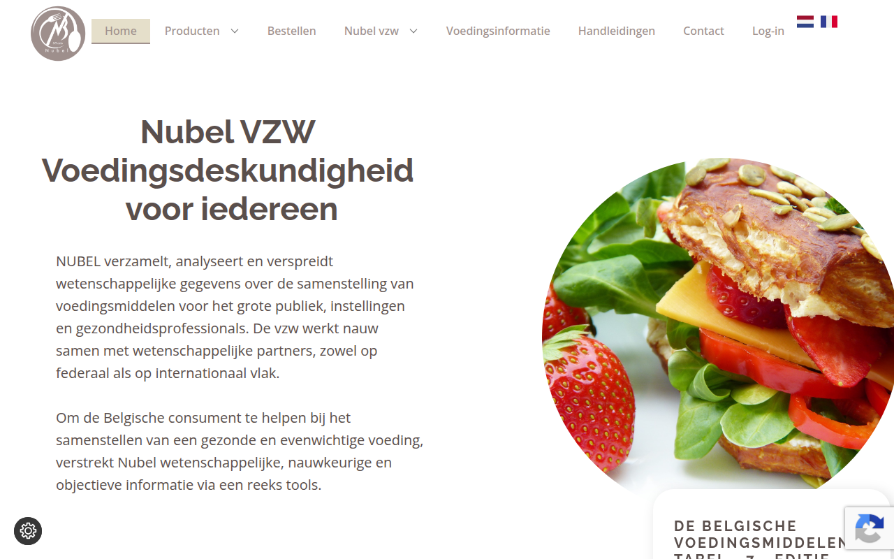 Screenshot van nubel.be