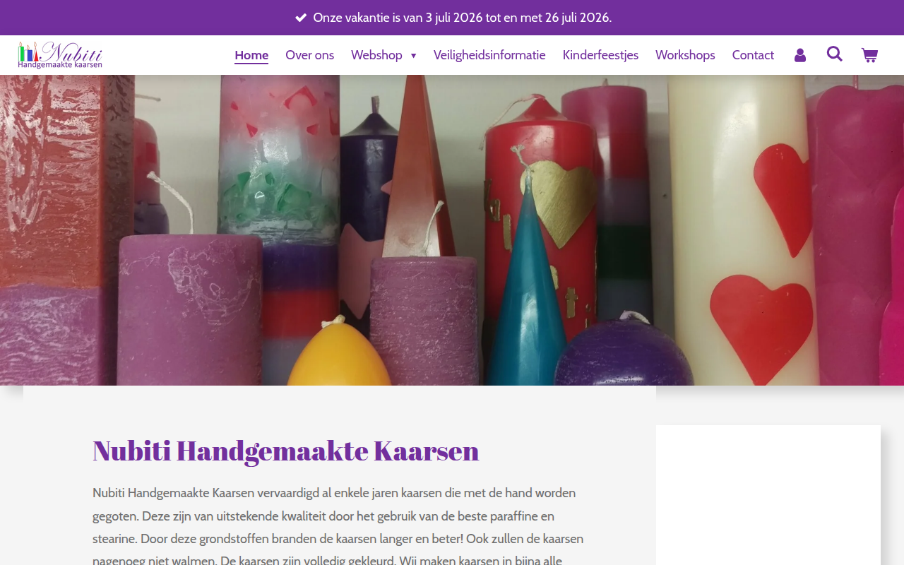 Screenshot van nubiti.nl