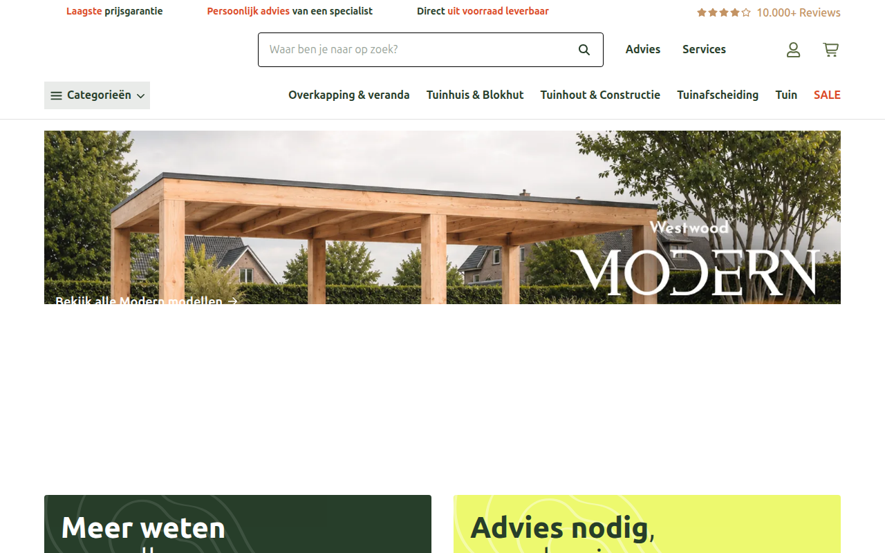 Screenshot van nubuiten.nl