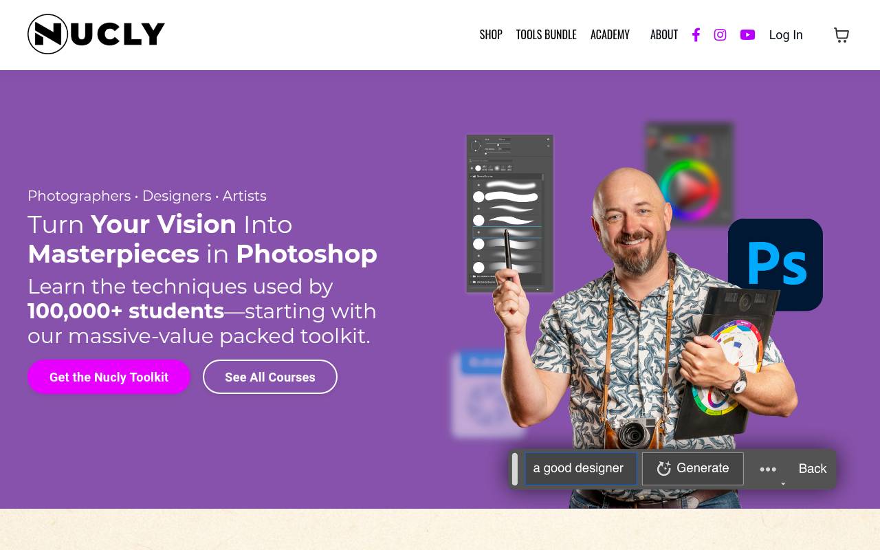 Screenshot van nucly.com